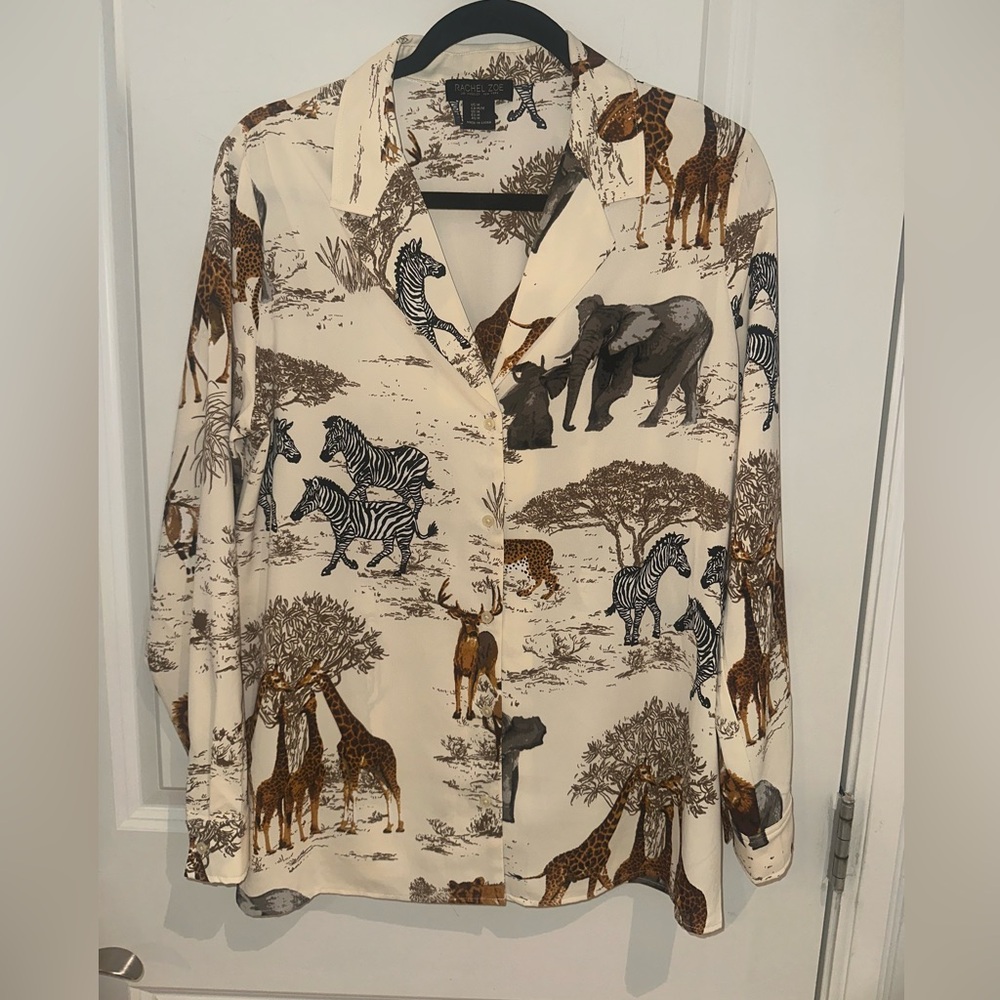 Rachel Zoe Safari Print Shirt